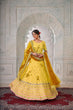 Load image into Gallery viewer, Designer Yellow Lehenga Choli with Thread &amp; Mirror Work ClothsVilla