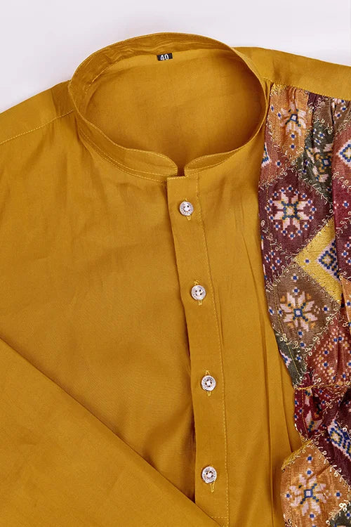 Yellow Men's Designer Kurta - Latest Festival Collection ClothsVilla