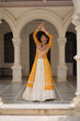 Load image into Gallery viewer, Yellow Navratri Special Bandhani Kurti with Kora Cotton Frill Lehenga Set – Full Stitched ClothsVilla