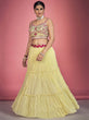 Load image into Gallery viewer, Yellow Pakistani Georgette Lehenga Choli For Indian Festivals &amp; Weddings - Sequence Embroidery Work, Thread Embroidery Work, Mirror Work Clothsvilla