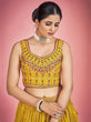 Load image into Gallery viewer, Yellow Pakistani Georgette Lehenga Choli For Indian Festivals &amp; Weddings - Thread Embroidery Work, Mirror Work Clothsvilla