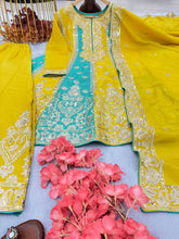 Load image into Gallery viewer, Yellow Premium Designer Readymade Top, Palazzo &amp; Dupatta Clothsvilla