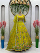 Load image into Gallery viewer, Yellow Premium Fox Georgette Embroidered Lehenga Set with Butterfly Net Dupatta ClothsVilla