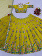 Load image into Gallery viewer, Yellow Premium Fox Georgette Embroidered Lehenga Set with Butterfly Net Dupatta ClothsVilla