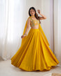 Load image into Gallery viewer, Yellow Pure Soft Fox Georgette Blooming Lehenga Choli with Fancy Blouse &amp; Dupatta – Fully Stitched, Ready to Wear
