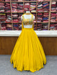 Load image into Gallery viewer, Yellow Pure Soft Fox Georgette Blooming Lehenga Choli with Fancy Blouse &amp; Dupatta – Fully Stitched, Ready to Wear