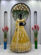 Load image into Gallery viewer, Yellow Radiant Soft Net Semi-Stitched Lehenga Set with Sequence Embroidery &amp; Fancy Latkans ClothsVilla