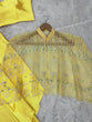 Load image into Gallery viewer, Yellow Ready-to-Wear Dhoti Style Set with Koti &amp; Tube Blouse