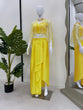 Load image into Gallery viewer, Yellow Ready-to-Wear Dhoti Style Set with Koti &amp; Tube Blouse