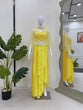 Load image into Gallery viewer, Yellow Ready-to-Wear Dhoti Style Set with Koti &amp; Tube Blouse