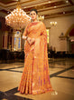 Load image into Gallery viewer, Yellow Regal Kanjeevaram Organza Saree with Zari Woven Border Clothsvilla