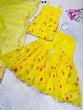 Load image into Gallery viewer, Yellow Ri8 Fashion - Exclusive Haldi Special Sharara Set Floral Elegance with Modern Touch Clothsvilla
