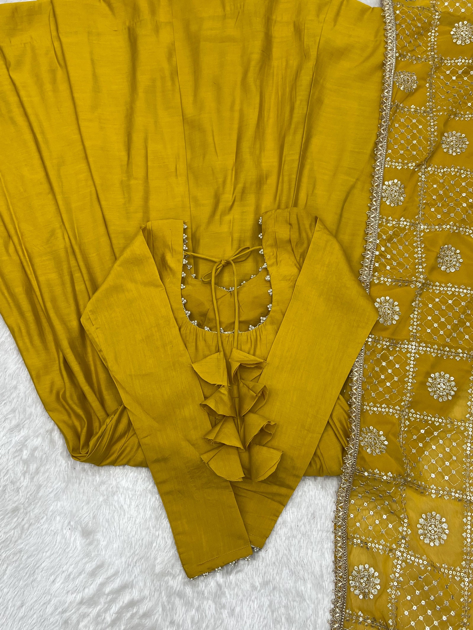 Yellow Roman Silk Anarkali Gown ClothsVilla
