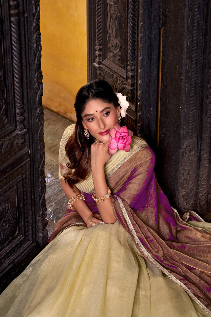 Yellow Royal Dupion Silk Zari Weaving Lehenga Choli with Zari Shimmer Dupatta – Stitched Traditional Ensemble ClothsVilla