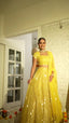 Yellow Sequin Embroidered Haldi Lehenga Set ClothsVilla
