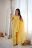 Yellow Silk Kurta Set with Siroski Work ClothsVilla