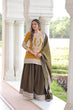 Load image into Gallery viewer, Yellow Silk Sharara Set with Matching Dupatta