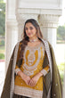 Load image into Gallery viewer, Yellow Silk Sharara Set with Matching Dupatta