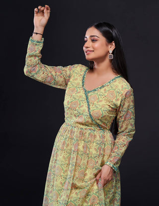 Yellow Simple Yet Classy – Digital Print Georgette Sharara Set ClothsVilla