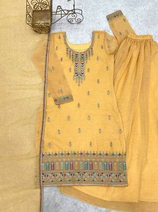 Yellow Soft Silk Sharara Set ClothsVilla