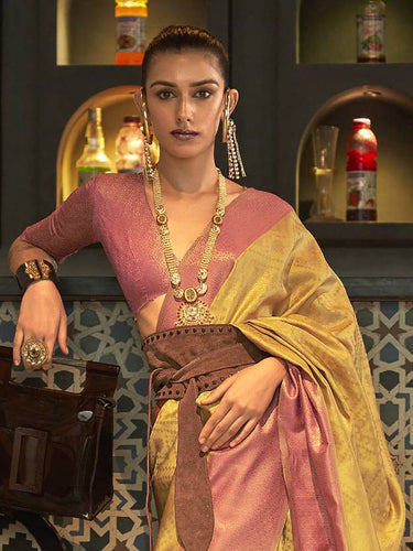 Yellow Traditional Woven Kanjivaram Silk Blend Saree – Elegant & Versatile for All Occasions ClothsVilla