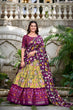 Load image into Gallery viewer, Yellow Tussar Silk Lehenga Choli with Pichwai &amp; Patola Prints ClothsVilla