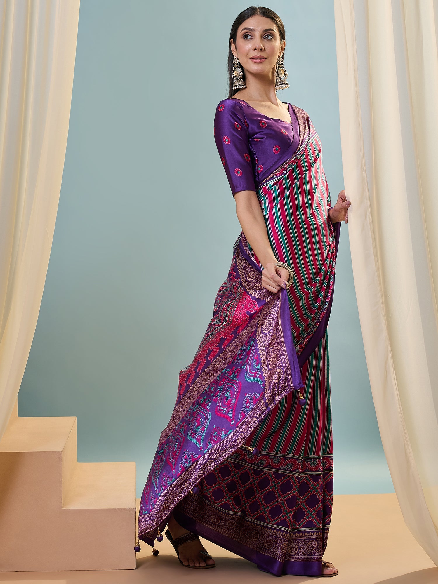 Yuvika Soft Drape Semi Modal Saree for Party Wear ClothsVilla