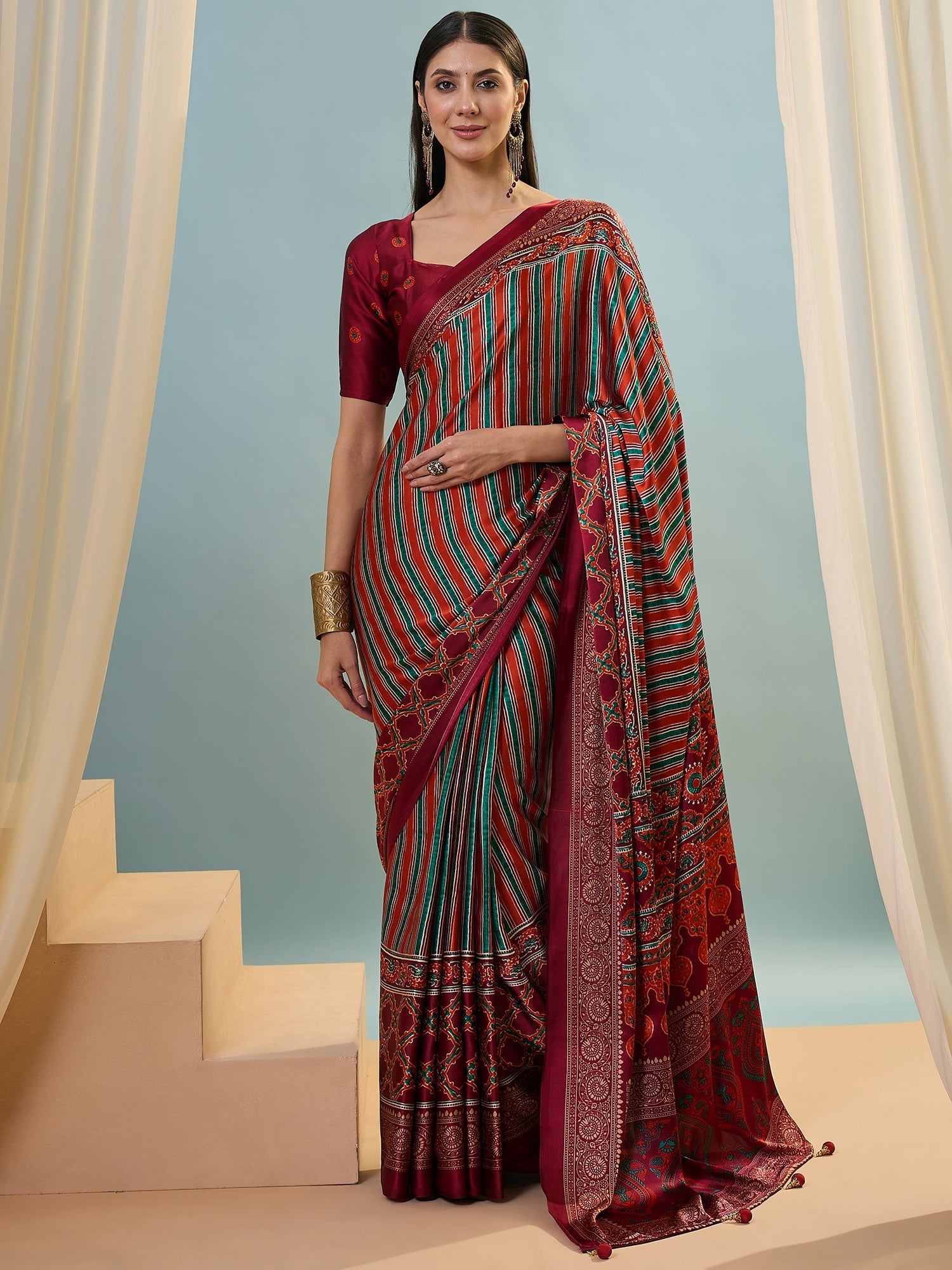 Yuvika Soft Drape Semi Modal Saree for Party Wear ClothsVilla