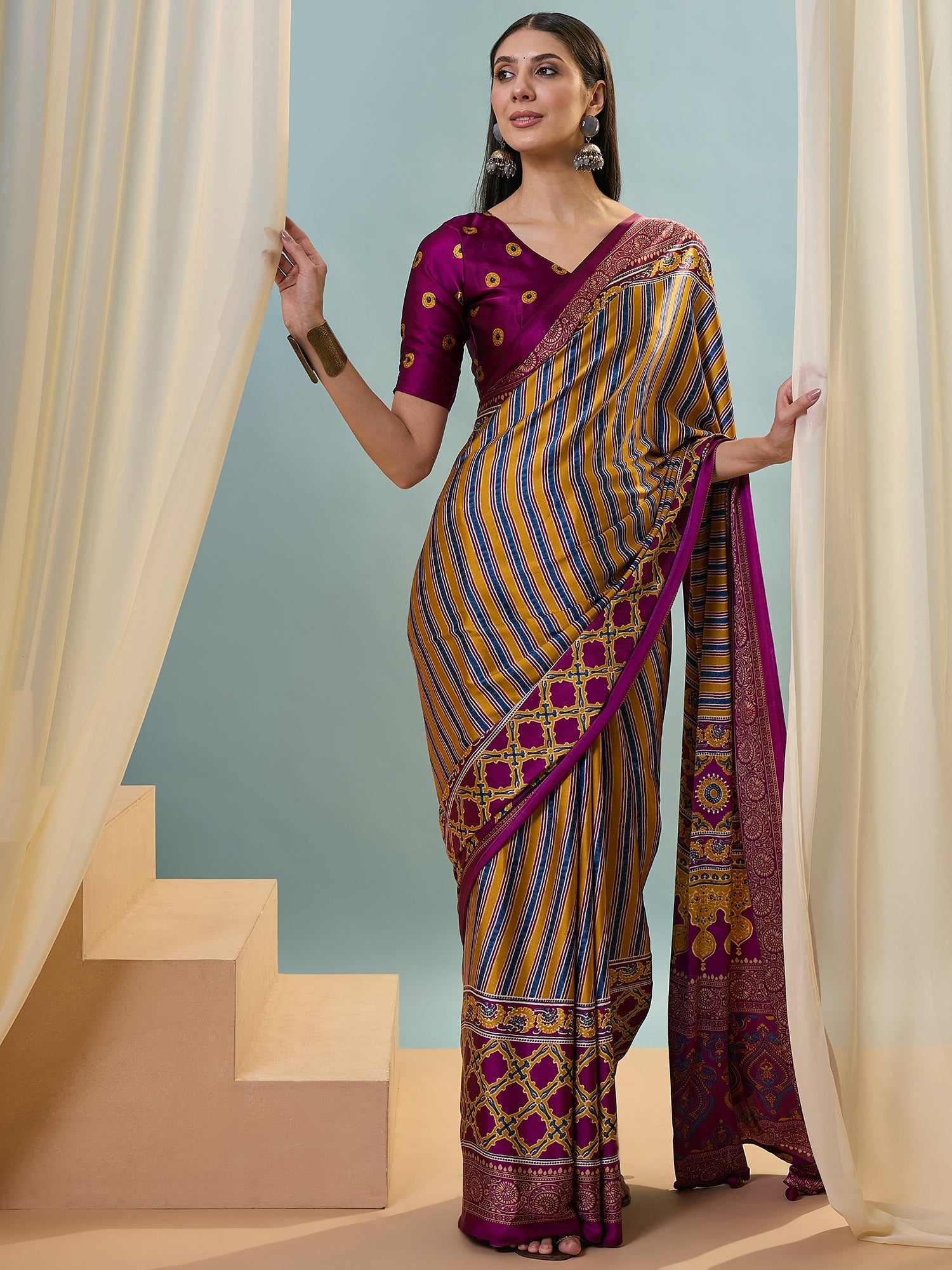 Yuvika Soft Drape Semi Modal Saree for Party Wear ClothsVilla