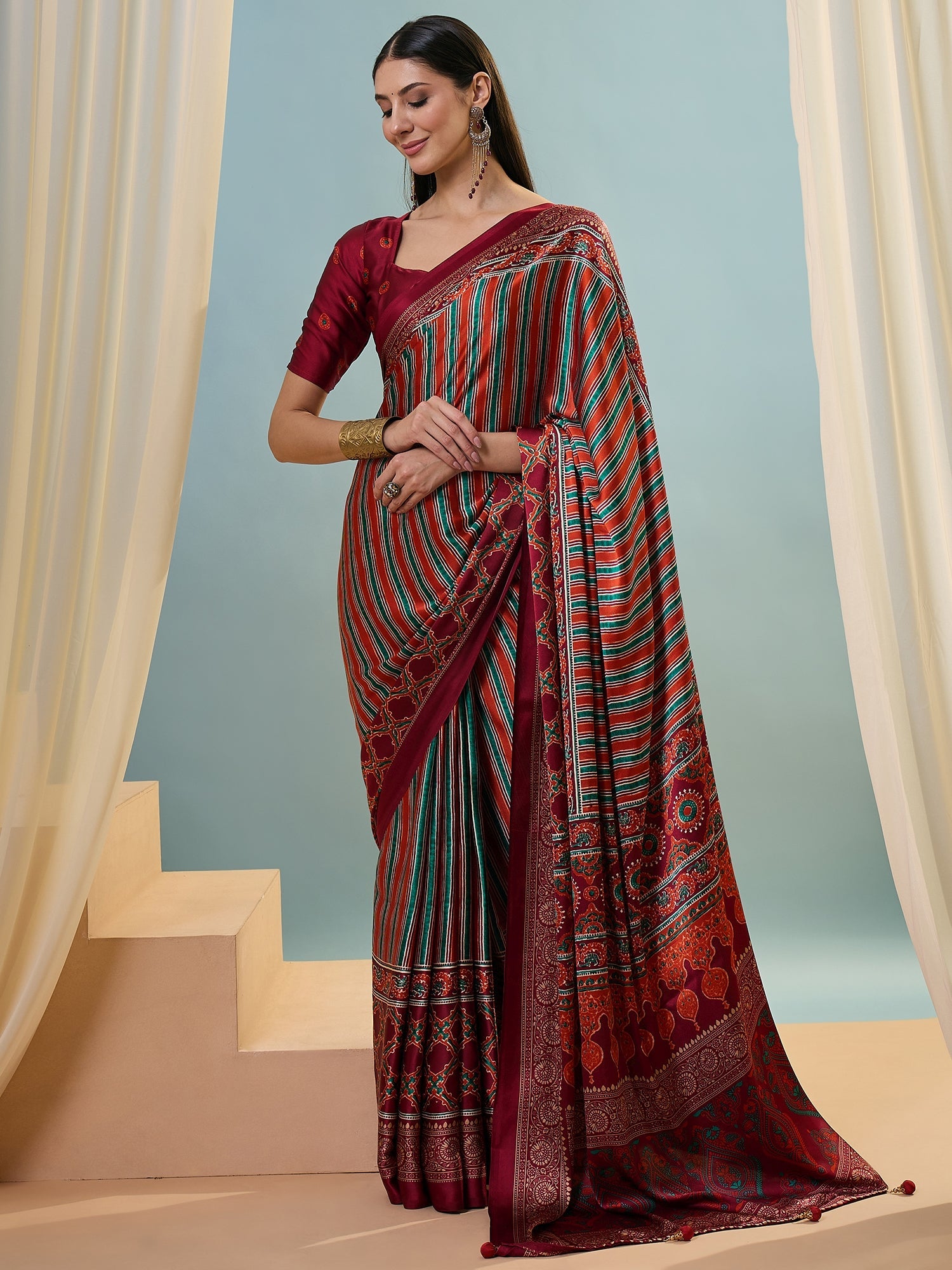 Yuvika Soft Drape Semi Modal Saree for Party Wear ClothsVilla