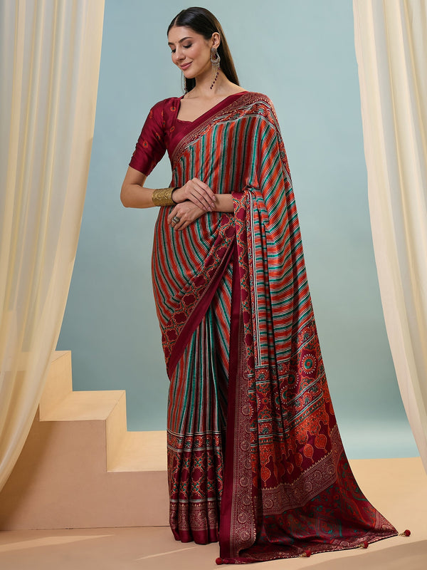 Yuvika Soft Drape Semi Modal Saree for Party Wear ClothsVilla