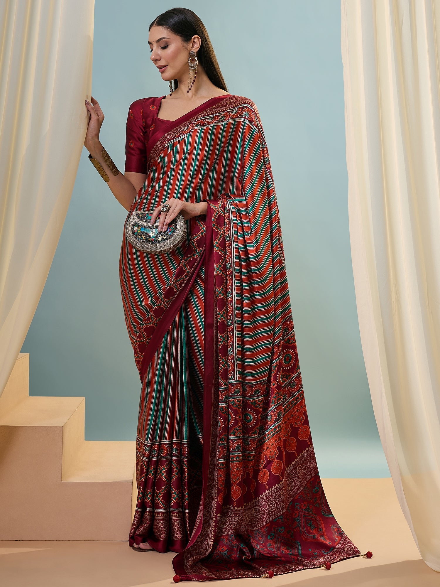 Yuvika Soft Drape Semi Modal Saree for Party Wear ClothsVilla