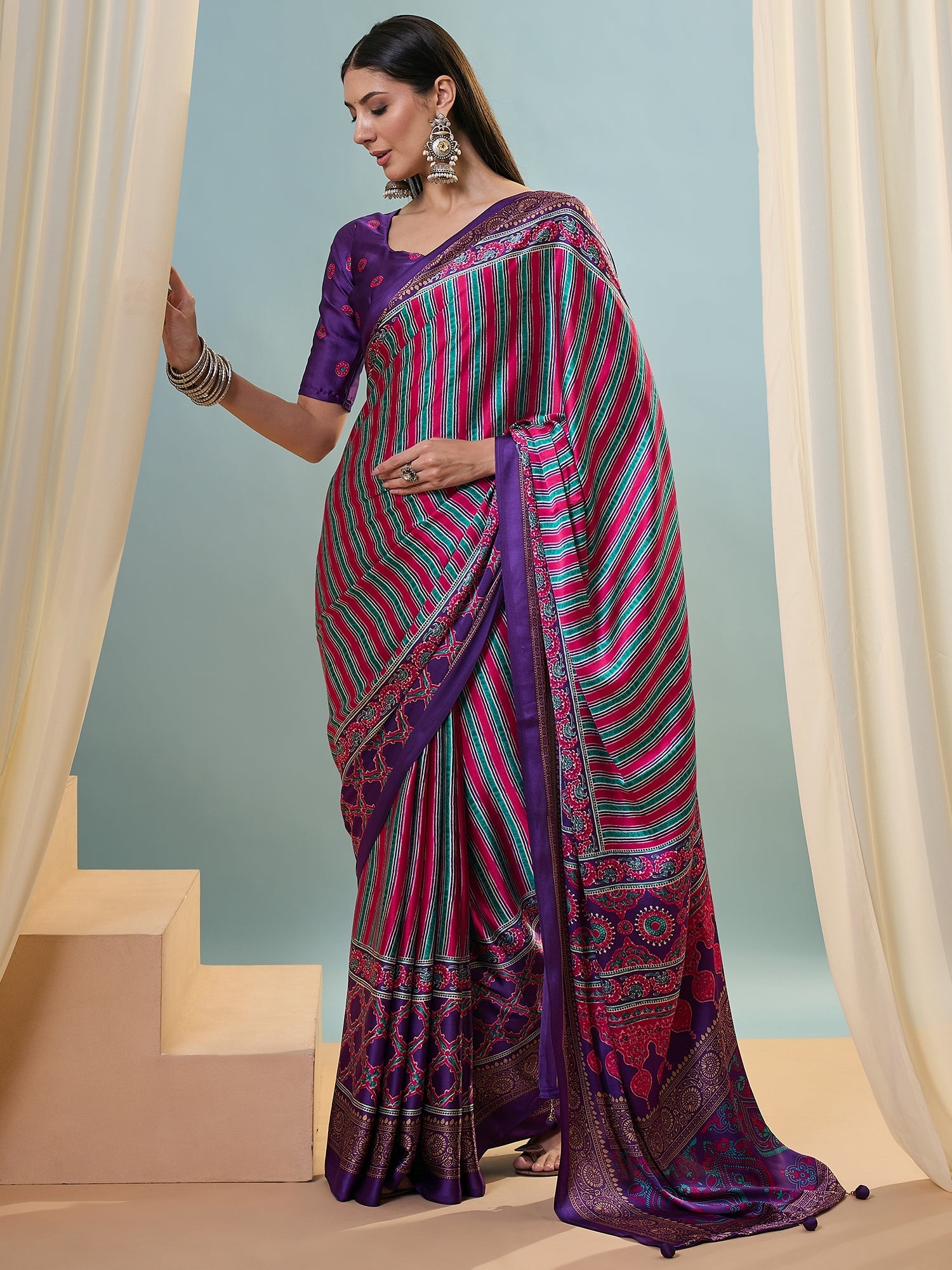 Yuvika Soft Drape Semi Modal Saree for Party Wear ClothsVilla