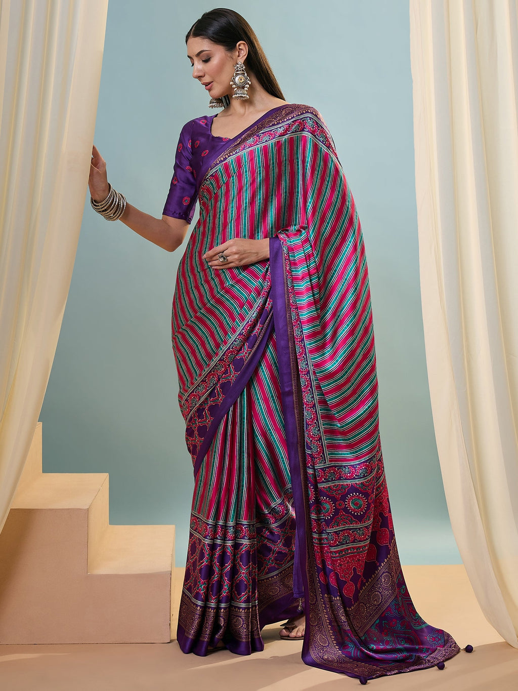 Yuvika Soft Drape Semi Modal Saree for Party Wear ClothsVilla