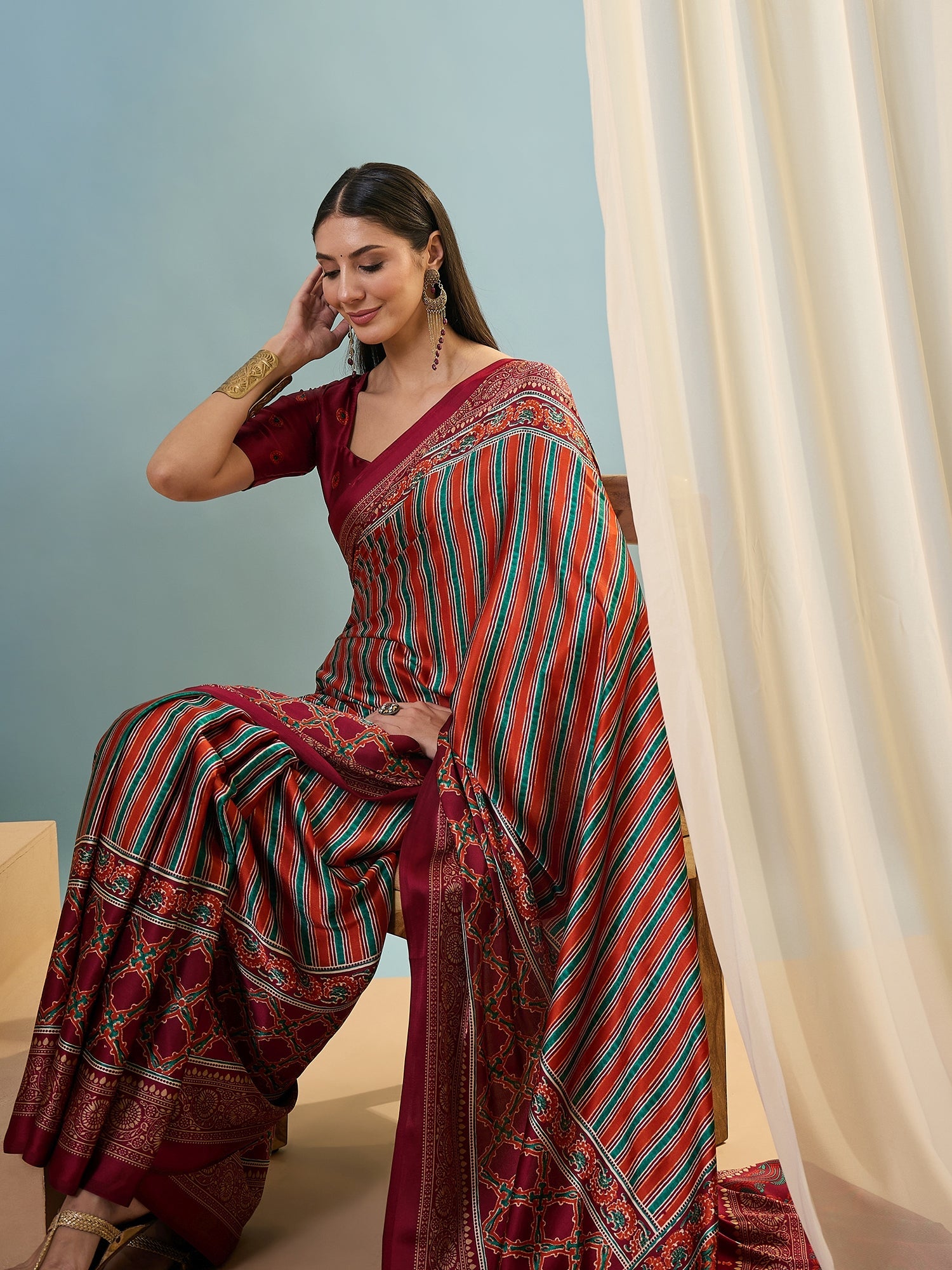 Yuvika Soft Drape Semi Modal Saree for Party Wear ClothsVilla