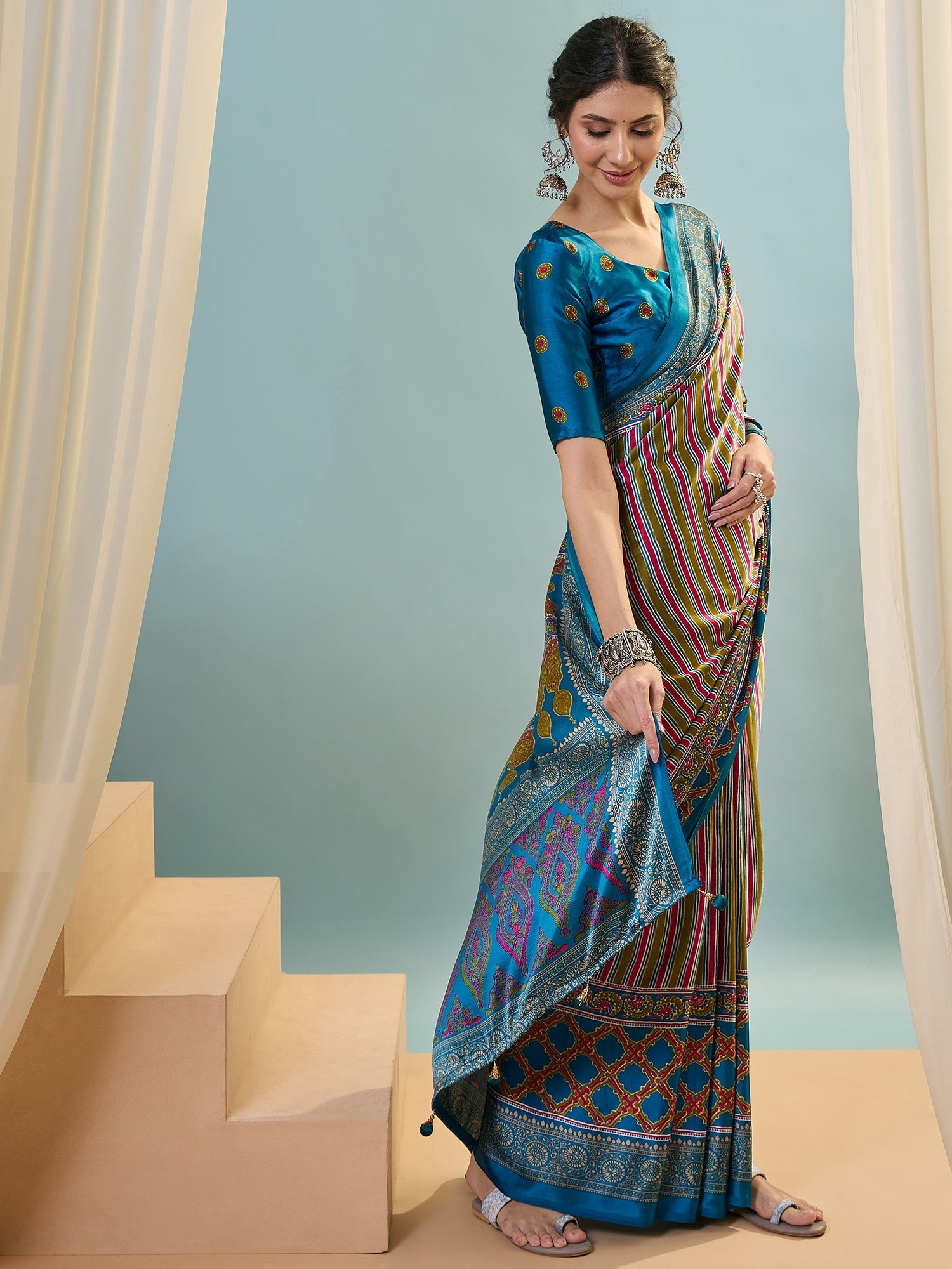 Yuvika Soft Drape Semi Modal Saree for Party Wear ClothsVilla