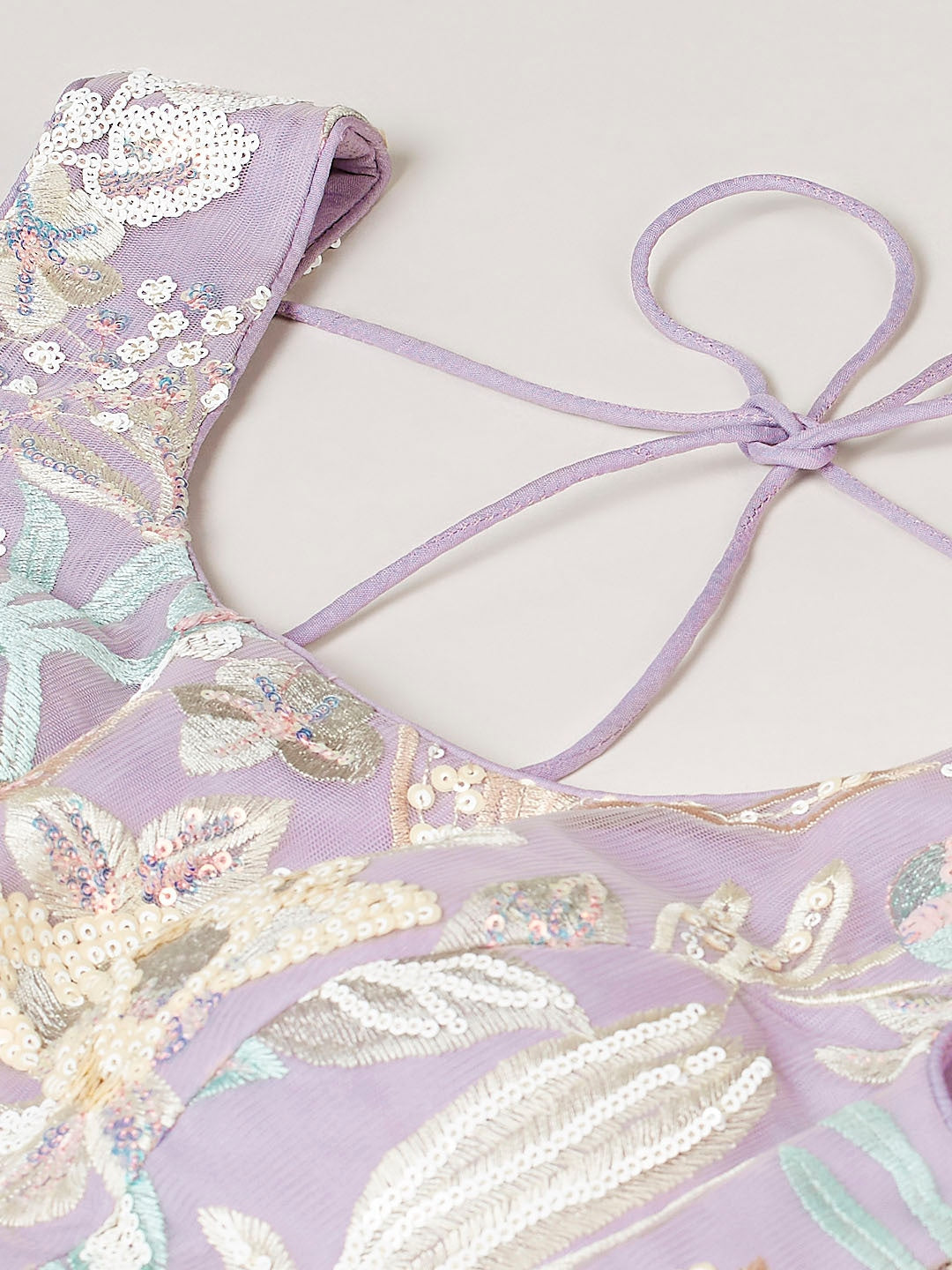 Lavender Soft Net Lehenga Choli with Thread & Sequin Embroidery ClothsVilla