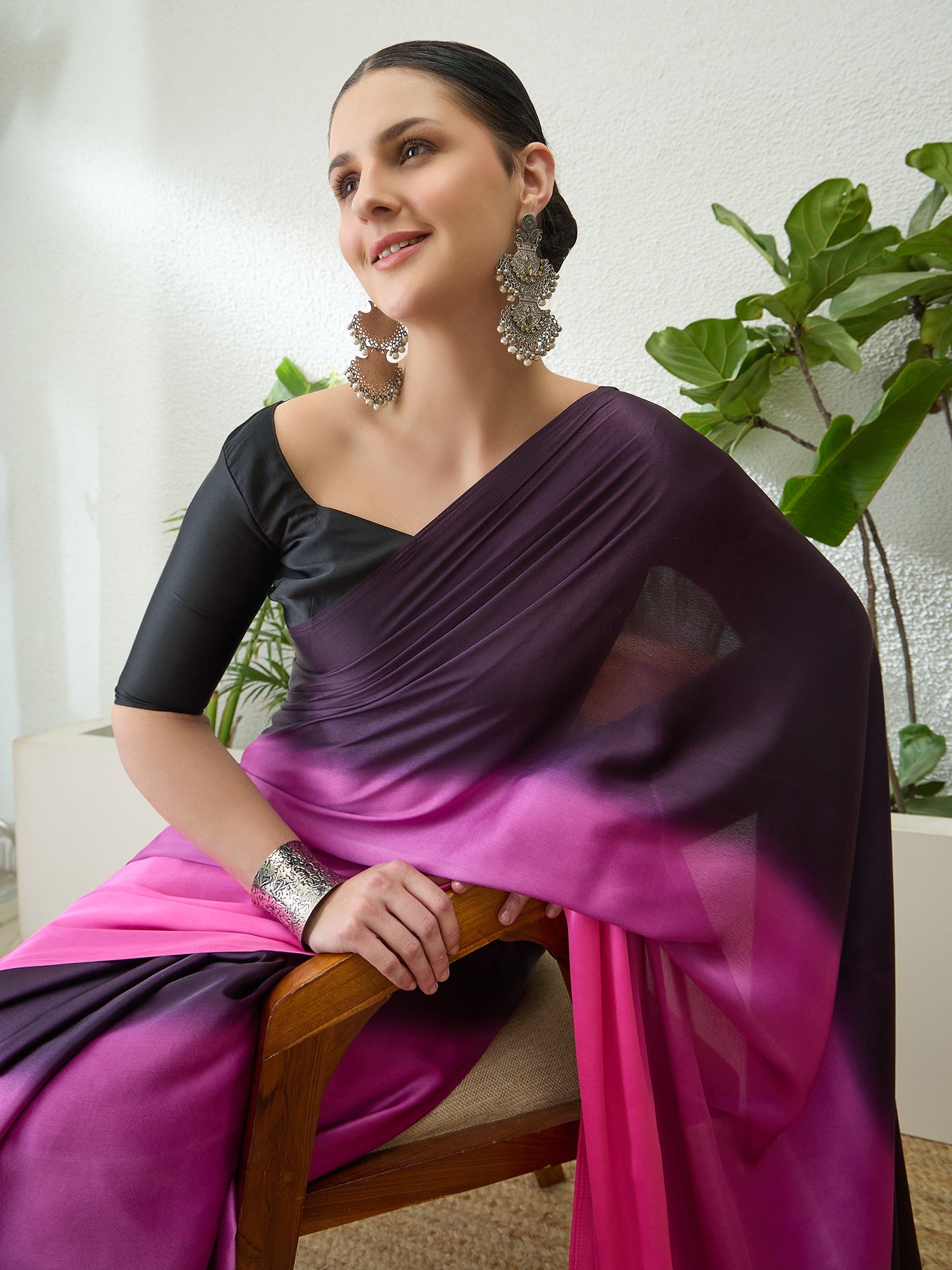 Zehvika Contemporary Semi Modal Saree for Special Occasions ClothsVilla