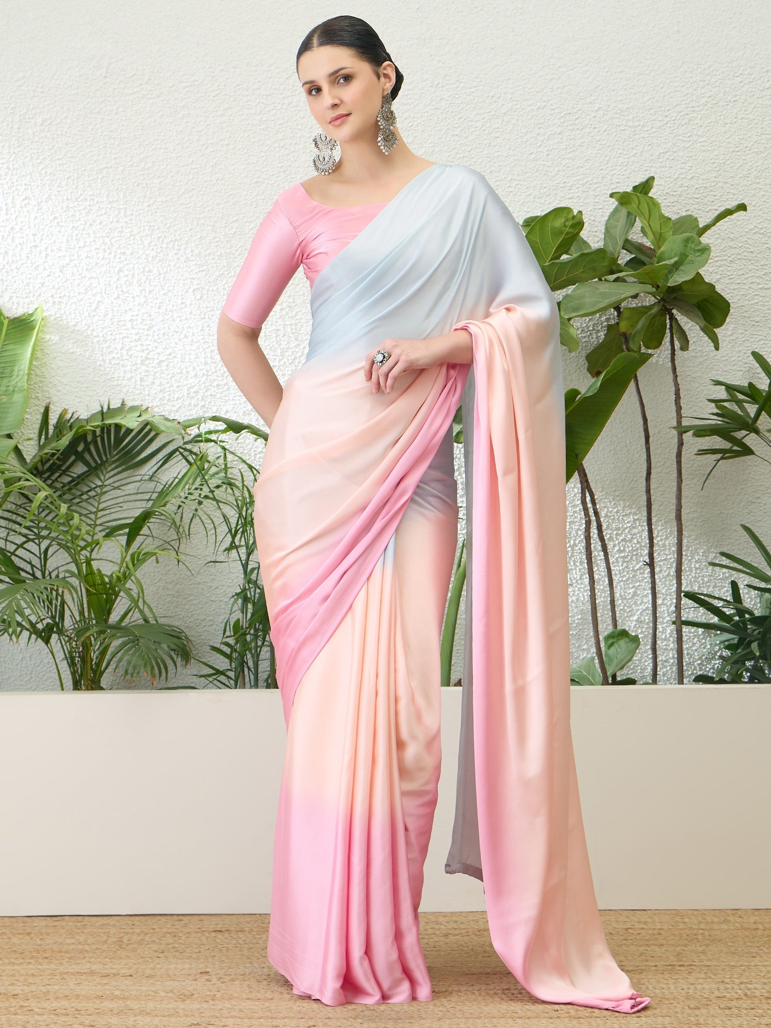 Zehvika Contemporary Semi Modal Saree for Special Occasions ClothsVilla