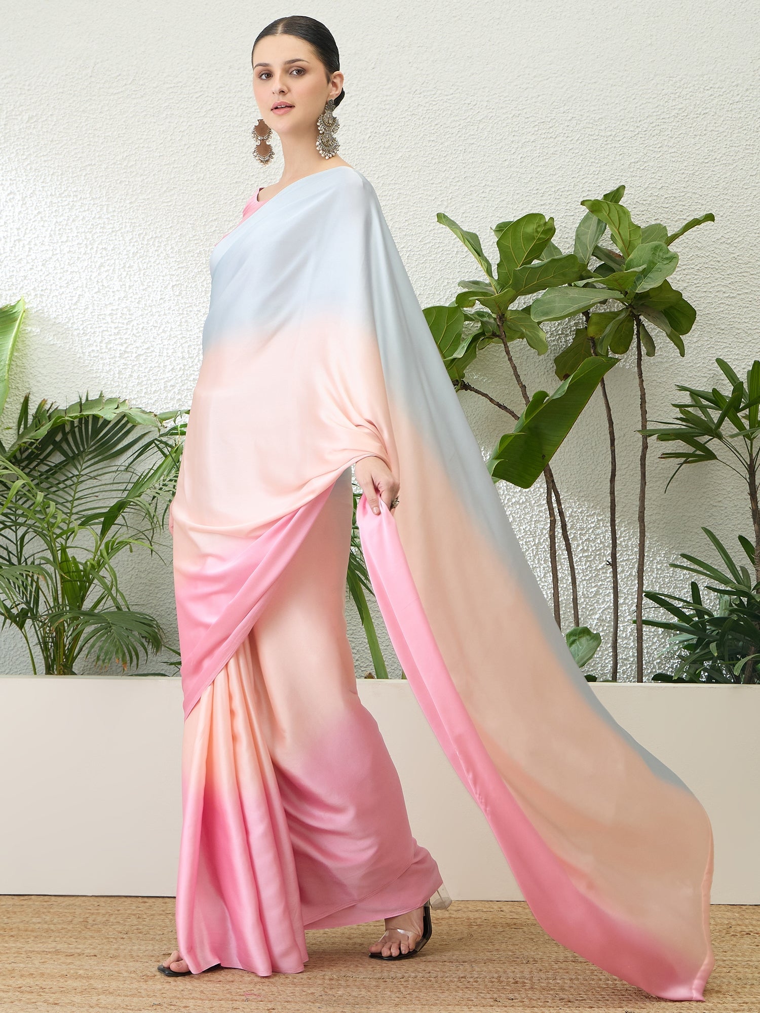 Zehvika Contemporary Semi Modal Saree for Special Occasions ClothsVilla