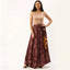 Maroon Color Cotton Skirt with Digital Print ClothsVilla