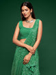 Load image into Gallery viewer, Lovely Mint Green Sequined Georgette Party Wear Saree ClothsVilla