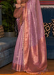 Load image into Gallery viewer, Fuchsia Pink Zari Woven Tissue Silk Saree Clothsvilla