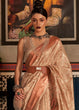 Load image into Gallery viewer, Beige Brown Zari Woven Tissue Silk Saree Clothsvilla