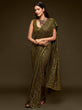Load image into Gallery viewer, Superb Olive Green Sequined Georgette Party Wear Saree ClothsVilla