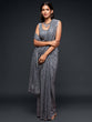 Load image into Gallery viewer, Amazing Slate Grey Sequined Georgette Party Wear Saree ClothsVilla