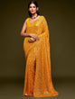 Load image into Gallery viewer, Lovely Honey Yellow Sequined Georgette Party Wear Saree ClothsVilla