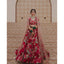 Maroon Lehenga Choli in Butter Silk with Print for Wedding ClothsVilla