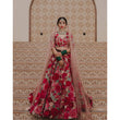 Load image into Gallery viewer, Maroon Lehenga Choli in Butter Silk with Print for Wedding ClothsVilla
