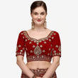 Load image into Gallery viewer, Maroon velvet heavy Bridal Lehenga Choli For Wedding ClothsVilla